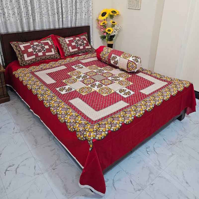 Premium Quality Panel Cotton Bed Sheets PP-082