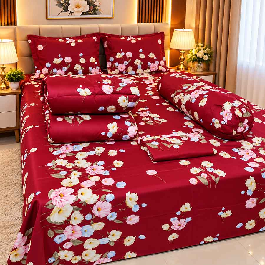 Premium Quality Twill Cotton Comforter 5 Pcs Set PC-002