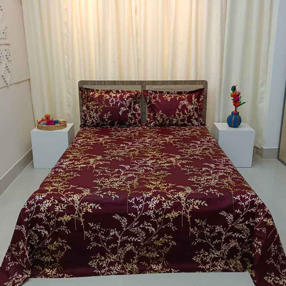 Premium Quality Twill Bed Sheet Set King Size PT-004