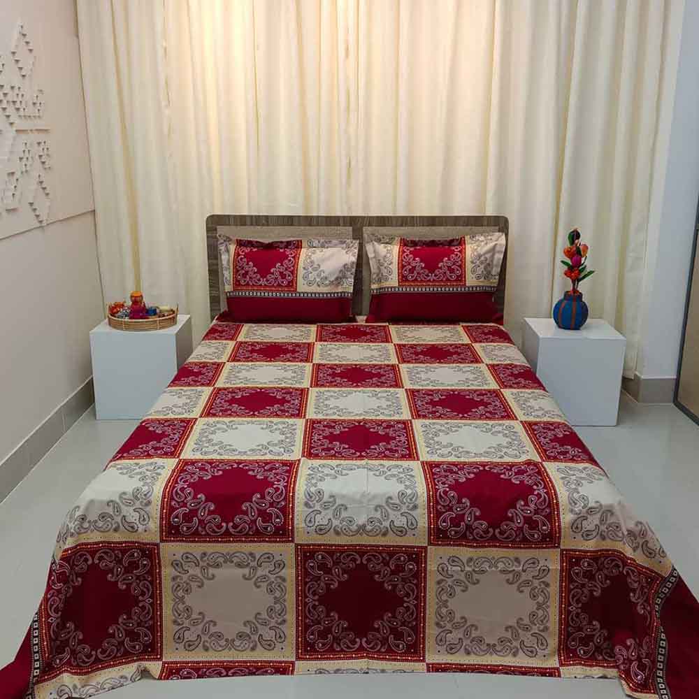 Premium Quality Twill Bed Sheet Set King Size PT-051