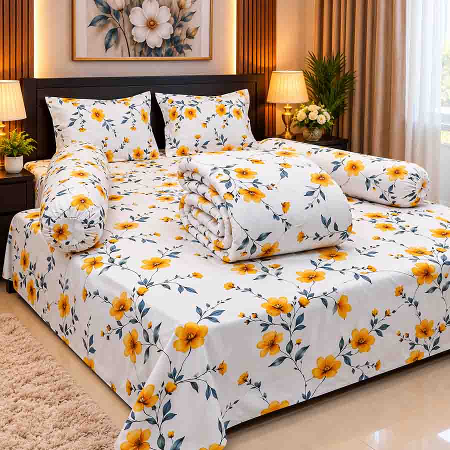 Premium Quality Twill Cotton Comforter 5 Pcs Set PC-008