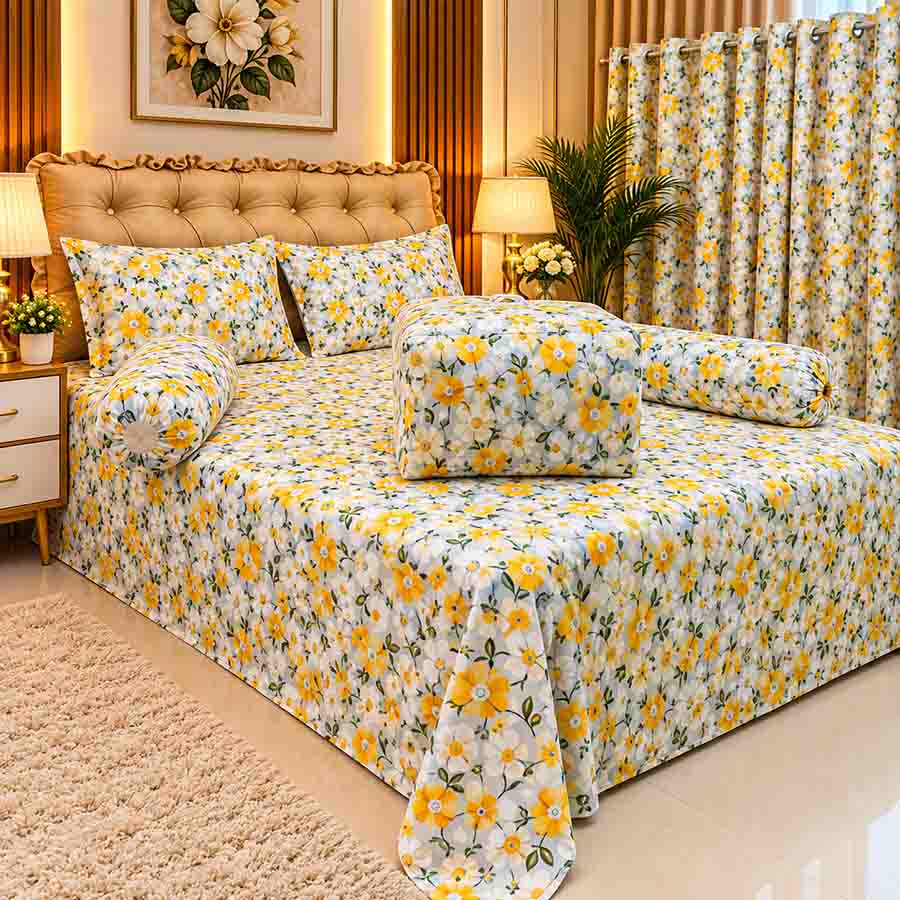 Premium Quality Twill Cotton Comforter 5 Pcs Set PC-010