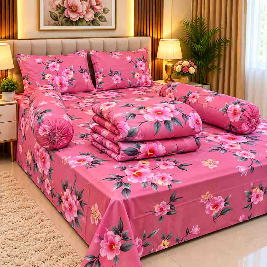 Premium Quality Twill Cotton Comforter 5 Pcs Set PC-014
