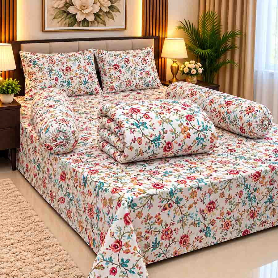 Premium Quality Twill Cotton Comforter 5 Pcs Set PC-017