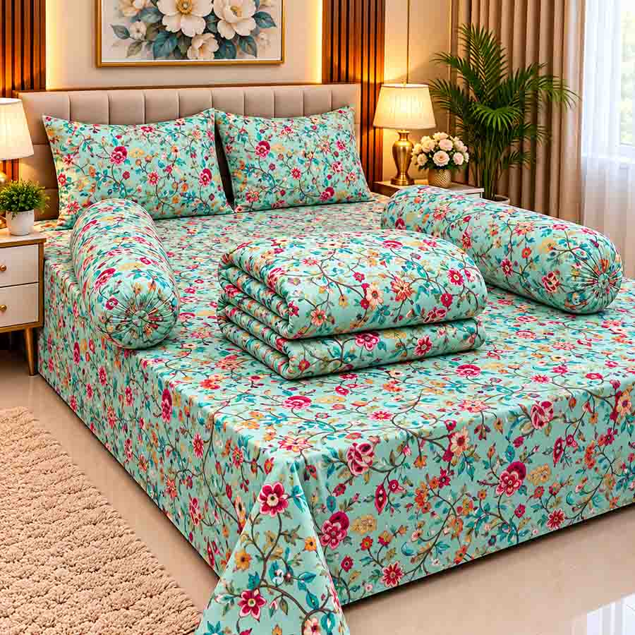 Premium Quality Twill Cotton Comforter 5 Pcs Set PC-018