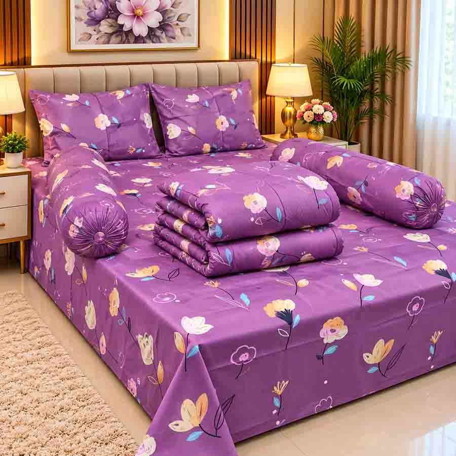 Premium Quality Twill Cotton Comforter 5 Pcs Set PC-019