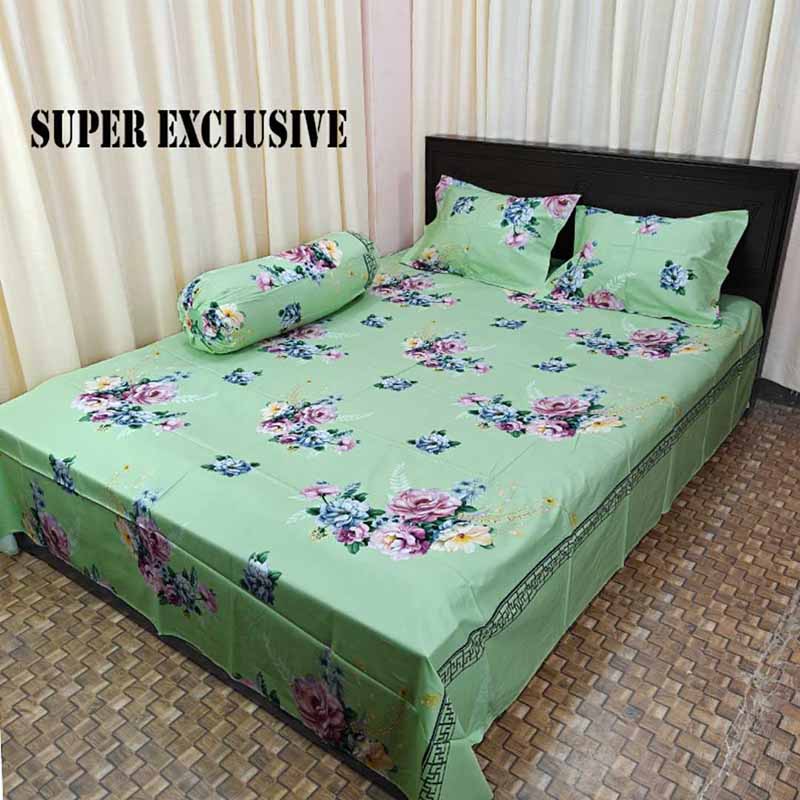 Super Exclusive Premium Quality Twill Bed Sheet Set King Size SE-010
