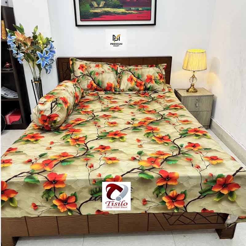Super Exclusive Premium Quality Twill Bed Sheet Set King Size SE-028