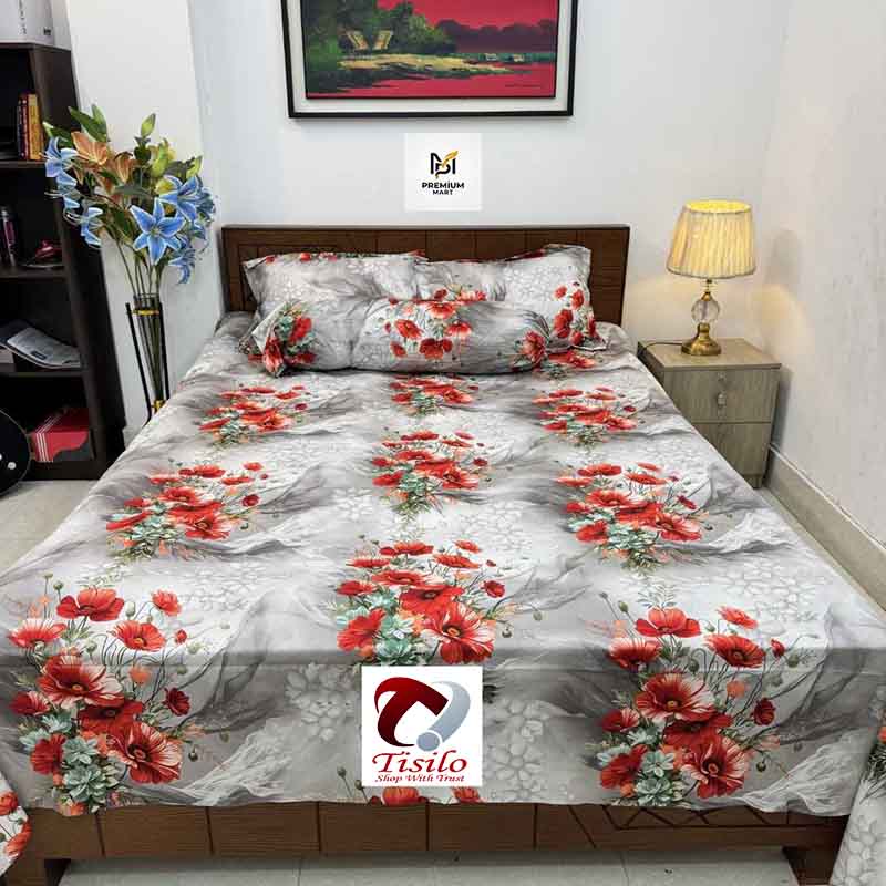 Super Exclusive Premium Quality Twill Bed Sheet Set King Size SE-029